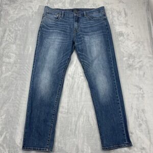 Lucky Brand Jeans Mens 38x32 Blue Denim Faded 221 Original Straight Leg Outdoor